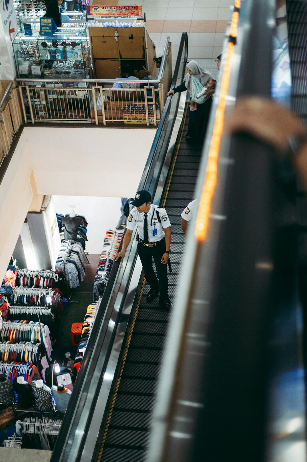 retail security guard monitoring store
